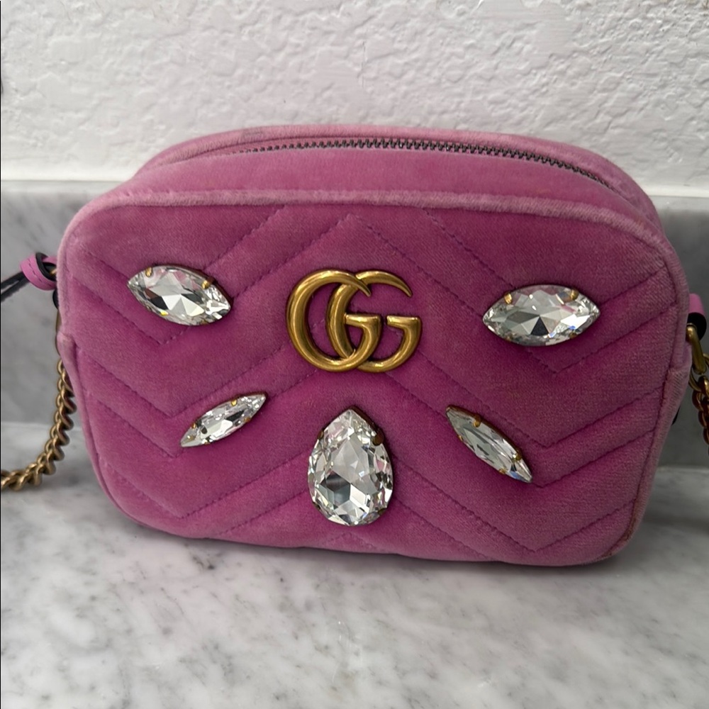 Gucci marmont mini marquise crystal